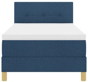 Boxspring Ágy Matraccal Kék 90x200 cm Szövet