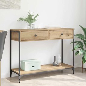 Konzolasztal fiókkal Artisan tölgy 100 x 34,5 x 75 cm Faanyag