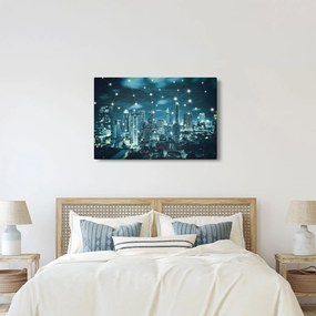Egy ragyogó metropolisz képe (90x60 cm)