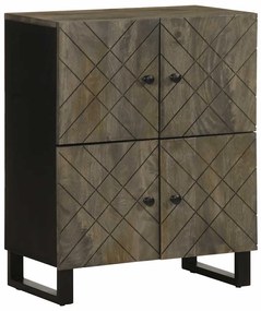 Sideboard Fekete 60x33x75 cm tömörfa Mango