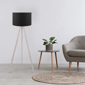 Állólámpa AYD 1xE27/60W/230V fekete/beige