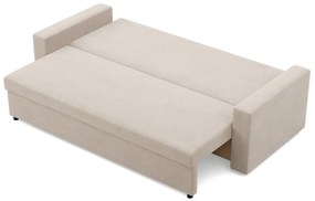 Zeus kanapéágy, bársony, bonell töltet, egyenes kartámasz, bézs