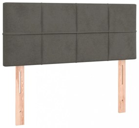 sötétszürke bársony fejtámla 90x5x78/88 cm