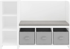 Polcállvány paddal, fehér/szürke, BENKO