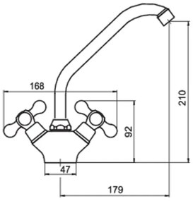 FERRO - ANTICA mosogató csaptelep, bronz
