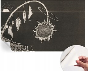 Öntapadós fotótapéta Otthoni szobába Nosztalgikus napraforgó 416x254 cm