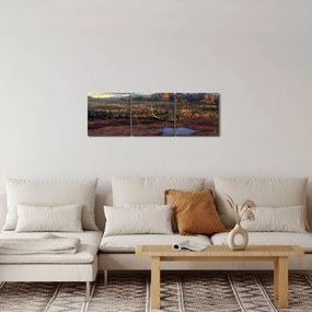 A hegyek képe (órával) (90x30 cm)