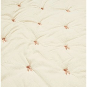 Világossárga-rózsaszín bio pamut steppelt gyerek takaró 90x120 cm Bows – Cam Cam Copenhagen