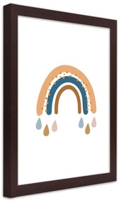 Gario Poszter Szivárványos idojárás A keret színe: Barna, Méret: 60 x 90 cm