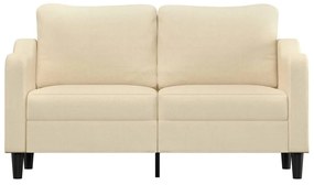 vidaXL kétszemélyes krémszínű szövetkanapé 140 cm