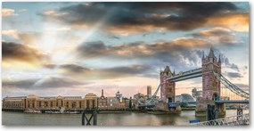 Fotó üvegfestmény Tower Bridge London 140x70