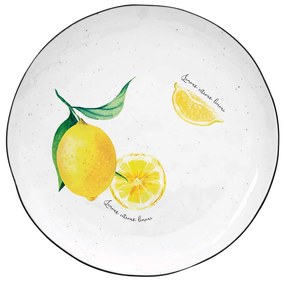 Porcelán citrom lapostányér Amalfi