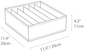 Drawer szürke rekeszes fiókrendszerező, 29 x 11 cm - Bigso Box of Sweden