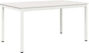 vidaXL Étkezőasztal Fehér 150 x 90 x 75 cm Tömör fenyőfa