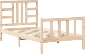 vidaXL tömör fenyőfa ágy matrac nélkül 100 x 200 cm