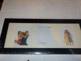 Nagy képkeret 3 képhez 60,5X 26 cm fekete