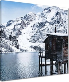 Vászonkép 50x50 Téli kilátás a hegyekkel