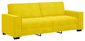 vidaXL 3 személyes sárga bársony kanapé 180 cm