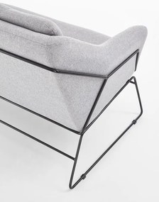 Világosszürke relax kétszemélyes fotel HAMAR 2 XL