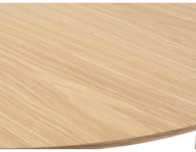 Natúr színű bővíthető étkezőasztal tölgyfa dekoros asztallappal 100x190 cm Gallina – Unique Furniture