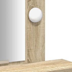 Öltözőasztal LED Világítással - Sonoma Tölgy - 50x41x140 cm