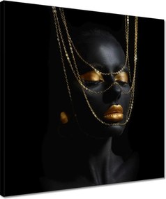 Vászonkép 40x40 Arannyal bevont fej