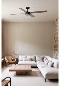 FARO 34356WT-1TW-LED Dimmelhető ventilátor RUDDER L 18W/230V barna/fekete átm. 132 cm WT + távirányító