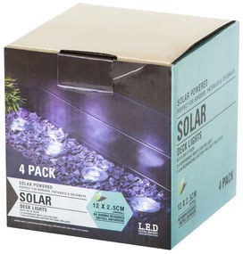 Napelemes kerti LED lámpák - 8 LED - 4 db - meleg fehér