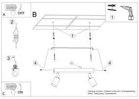 Sollux SL.1375 - Spotlámpa WINX 2xGU10/10W/230V fekete/réz