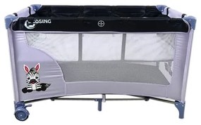 COSING - Utazóágy állítható pozíciókkal ADAM Zebra Grey