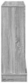 szürke sonoma színű szerelt fa kandallóburkolat 100x30x87,5 cm