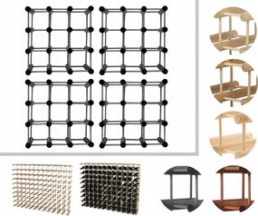 Bortartó állvány fa bortartó állvány Moduláris alkoholtartó állvány 36+9cipő