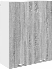vidaXL Függő szekrény tárolóval Szürke Sonoma 80 x 31 x 100 cm Faanyag