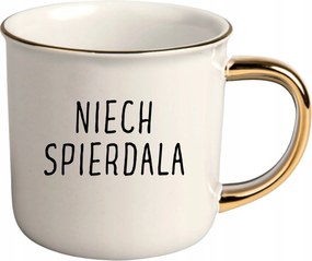 Bögre Fehér Arany Rant Ajándék Vicces Nőnap Hagyja, Hogy Elbaszza