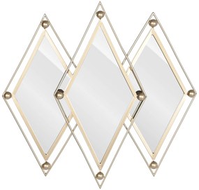 Trinità rombusz alakú design fali tükör arany keretben