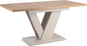Modern bővíthető étkezőasztal CLARK 120–160 cm artisan tölgy kasmír