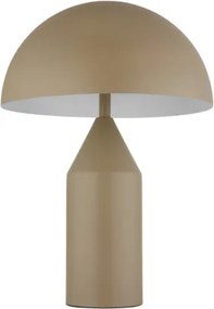 Globo 21030S Asztali lámpa, matt homokszínű fém, matt fehér, fekete PVC kábel, billenőkapcsoló a kábelen, ø: 280mm, M: 390mm, kábelhossz 1500mm, 2x E27 40W 230V izzók nélkül