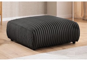 Sötétszürke kordbársony lábtartó Justin – Ropez