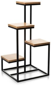 KASKADA virágtartó állvány 79x40 cm fekete/barna