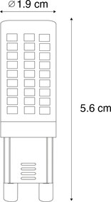 2 db G9 3 fokozatú dimmelhető LED izzó opál üveggel 4,5W 500lm 4000K