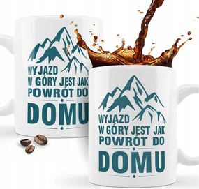 Nyomott mintás kerámia bögre a hegyek szerelmeseinek Ideális Ajándék