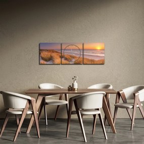Kép - Strand naplementében (órával) (90x30 cm)