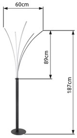 Globo 59229B - LED dimmelhető érintésérzékelős állólámpa BIZZY LED/36W/230V