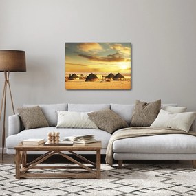 Kép - Kunyhók a sivatagban (70x50 cm)
