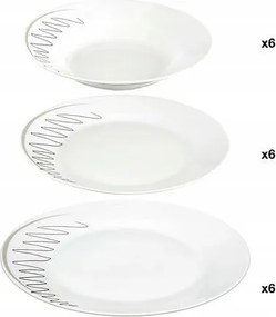 Esquisse étkészlet 18 részes, fehér