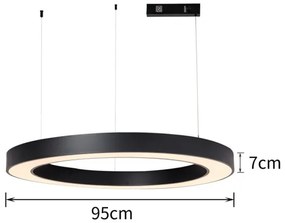 Immax NEO 07211L - LED dimmelhető PASTEL 68W/230V fekete függeszték +DO