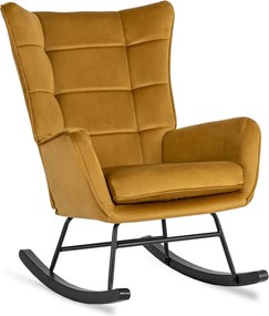 Hintafotel mustársárga bársony kárpittal – JACKSON