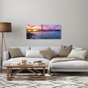 Kép a hídról napnyugtakor (120x50 cm)