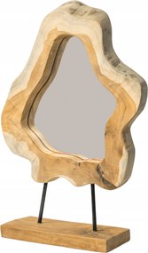 Modern álló tükör fa keretben Nagy Tükör 48 cm barna