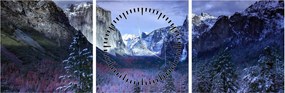 Kép - Yosemite, USA (órával) (90x30 cm)